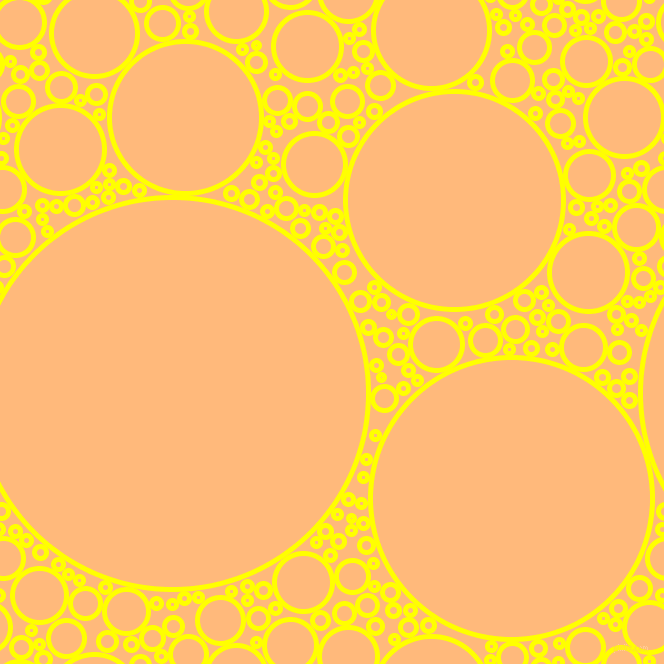 bubbles, circles, sponge, big, medium, small, 5 pixel line width, Yellow and Macaroni And Cheese circles bubbles sponge soap seamless tileable