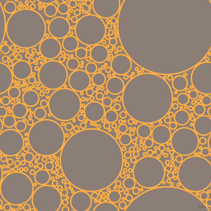 bubbles, circles, sponge, big, medium, small, 5 pixel line width, Yellow Orange and Hurricane circles bubbles sponge soap seamless tileable