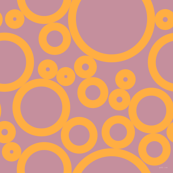 bubbles, circles, sponge, big, medium, small, 33 pixel line width, Yellow Orange and Viola circles bubbles sponge soap seamless tileable