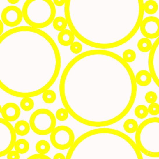 bubbles, circles, sponge, big, medium, small, 17 pixel line width, Yellow and Snow circles bubbles sponge soap seamless tileable