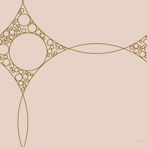 bubbles, circles, sponge, big, medium, small, 2 pixel line width, Yukon Gold and Bizarre circles bubbles sponge soap seamless tileable