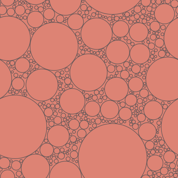 bubbles, circles, sponge, big, medium, small, 2 pixel line width, Zambezi and New York Pink circles bubbles sponge soap seamless tileable