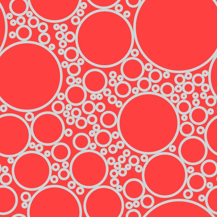 bubbles, circles, sponge, big, medium, small, 9 pixel line width, Zumthor and Coral Red circles bubbles sponge soap seamless tileable