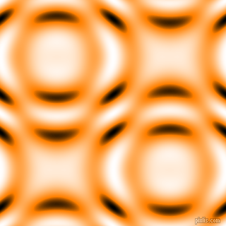 , Dark Orange and Black and White circular plasma waves seamless tileable
