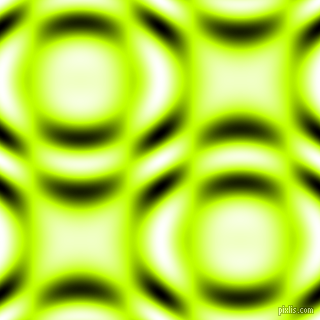 , Electric Lime and Black and White circular plasma waves seamless tileable