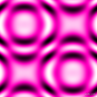 Hot Magenta and Black and White circular plasma waves seamless tileable
