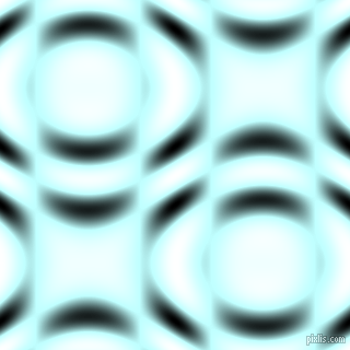 Light Cyan and Black and White circular plasma waves seamless tileable
