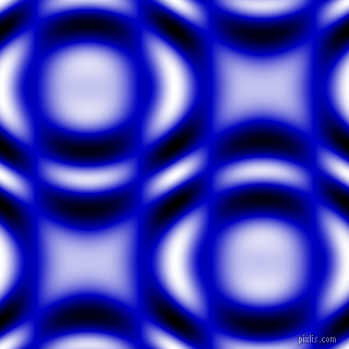 , Medium Blue and Black and White circular plasma waves seamless tileable