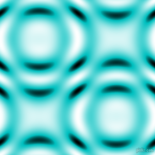Robin's Egg Blue and Black and White circular plasma waves seamless tileable