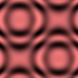 Salmon and Black and White circular plasma waves seamless tileable