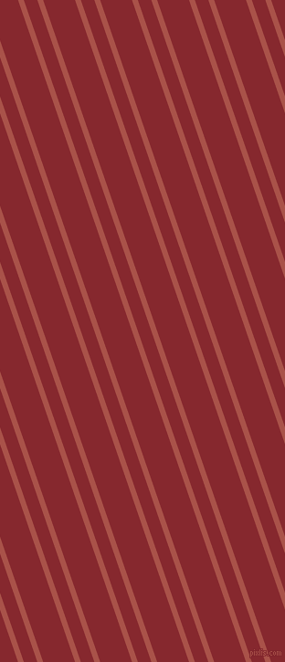 109 degree angles dual striped lines, 6 pixel lines width, 14 and 33 pixels line spacing, Apple Blossom and Flame Red dual two line striped seamless tileable