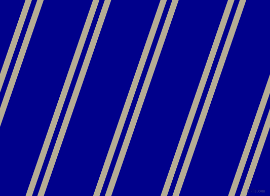 71 degree angle dual stripes line, 12 pixel line width, 10 and 92 pixel line spacing, Bison Hide and Dark Blue dual two line striped seamless tileable