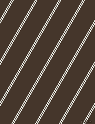 60 degree angles dual stripe lines, 3 pixel lines width, 2 and 63 pixels line spacing, Black Squeeze and Dark Rum dual two line striped seamless tileable