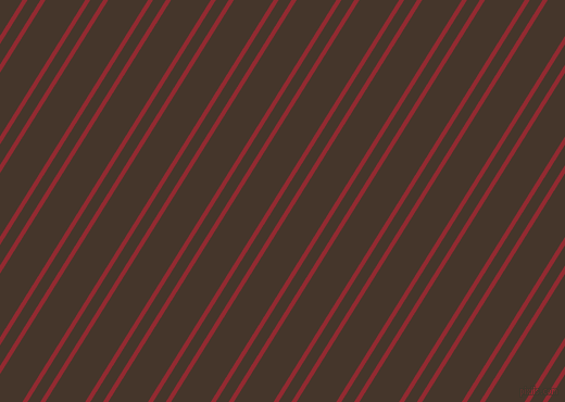 58 degree angles dual stripe line, 4 pixel line width, 10 and 31 pixels line spacing, Bright Red and Dark Rum dual two line striped seamless tileable