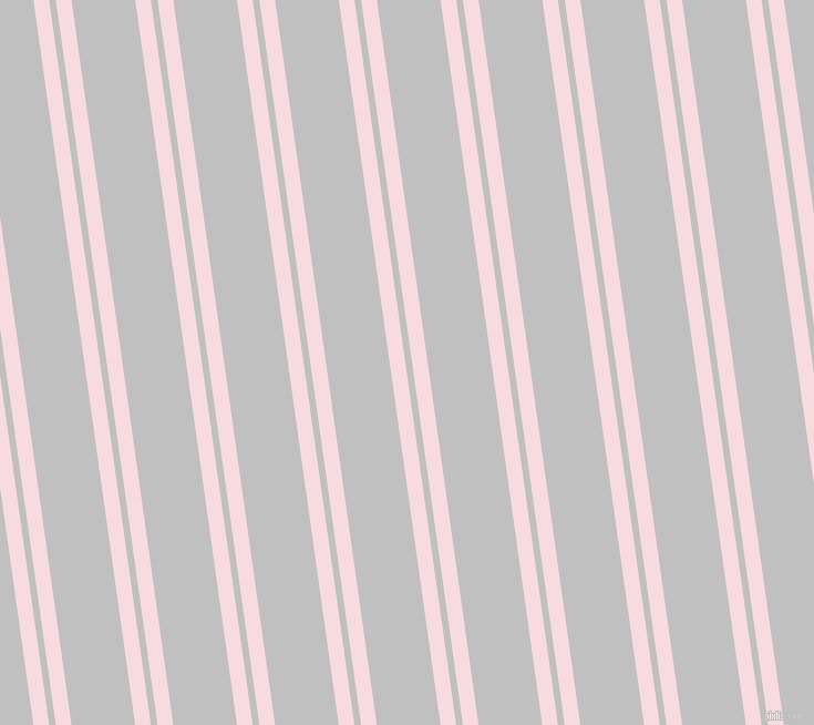 98 degree angles dual striped lines, 14 pixel lines width, 6 and 57 pixels line spacing, Carousel Pink and Silver dual two line striped seamless tileable