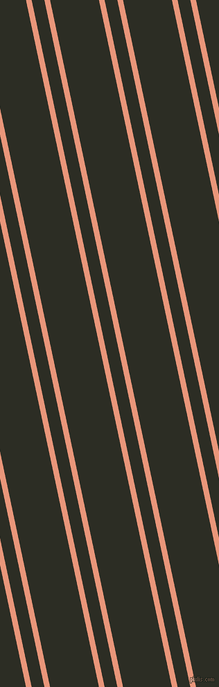 102 degree angles dual striped line, 8 pixel line width, 18 and 69 pixels line spacing, Dark Salmon and Green Waterloo dual two line striped seamless tileable