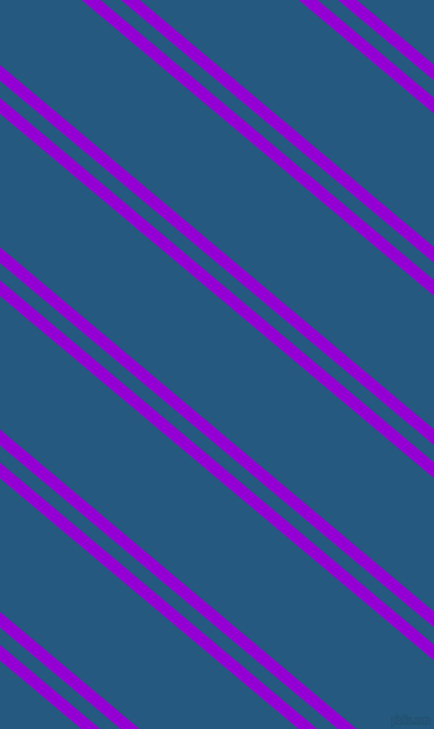 140 degree angles dual striped line, 11 pixel line width, 12 and 93 pixels line spacing, Dark Violet and Bahama Blue dual two line striped seamless tileable