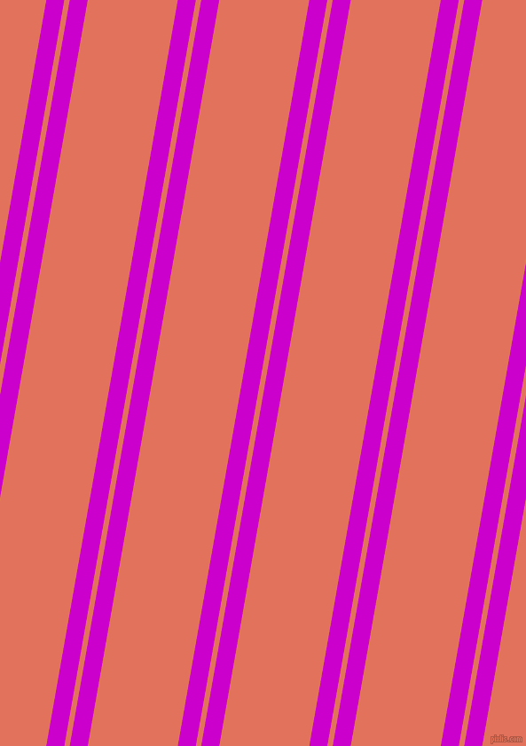 80 degree angle dual stripe lines, 20 pixel lines width, 6 and 100 pixel line spacing, Deep Magenta and Terra Cotta dual two line striped seamless tileable