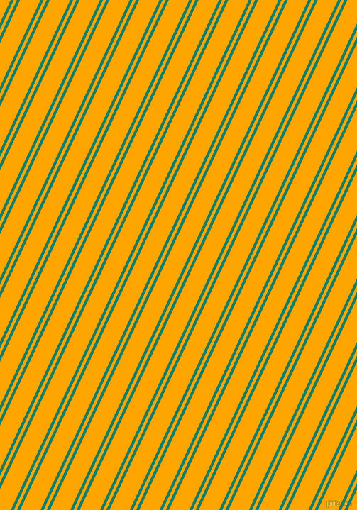 65 degree angle dual stripe lines, 4 pixel lines width, 4 and 26 pixel line spacing, Deep Sea and Orange dual two line striped seamless tileable