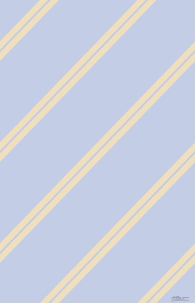 46 degree angle dual stripes lines, 12 pixel lines width, 4 and 116 pixel line spacing, Dutch White and Periwinkle dual two line striped seamless tileable