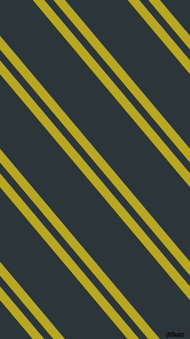 130 degree angle dual striped lines, 18 pixel lines width, 14 and 97 pixel line spacing, Earls Green and Gunmetal dual two line striped seamless tileable