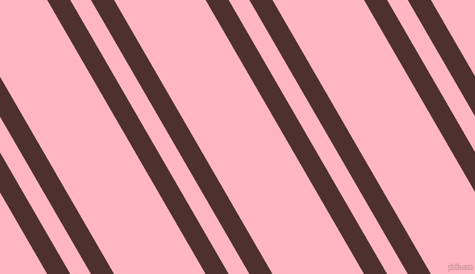 120 degree angle dual stripes lines, 29 pixel lines width, 26 and 115 pixel line spacing, Espresso and Light Pink dual two line striped seamless tileable
