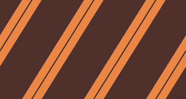 58 degree angles dual stripes lines, 25 pixel lines width, 4 and 117 pixels line spacing, Flamenco and Espresso dual two line striped seamless tileable