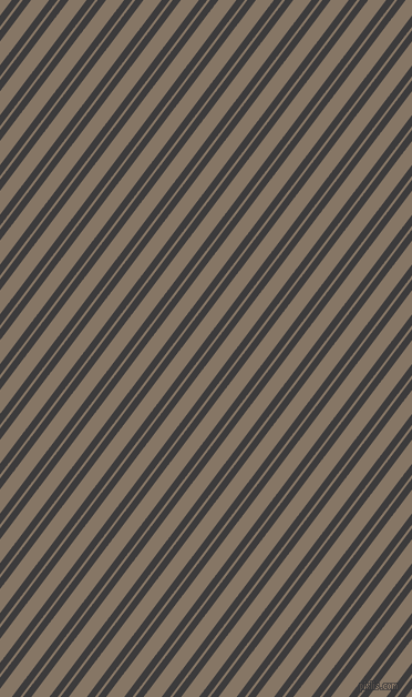 53 degree angles dual stripes line, 6 pixel line width, 2 and 13 pixels line spacing, Fuscous Grey and Sand Dune dual two line striped seamless tileable