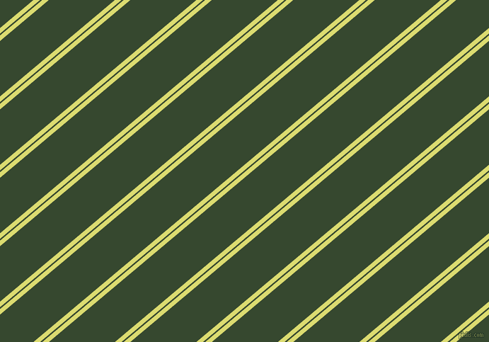 40 degree angle dual stripes line, 6 pixel line width, 2 and 60 pixel line spacing, Goldenrod and Palm Leaf dual two line striped seamless tileable