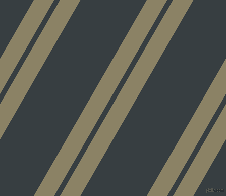 60 degree angle dual striped lines, 35 pixel lines width, 10 and 114 pixel line spacing, Granite Green and Mine Shaft dual two line striped seamless tileable