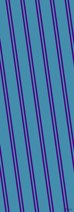 98 degree angle dual stripes line, 6 pixel line width, 6 and 44 pixel line spacing, Indigo and Boston Blue dual two line striped seamless tileable