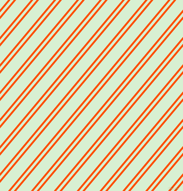 50 degree angle dual striped line, 6 pixel line width, 8 and 36 pixel line spacing, International Orange and Blue Romance dual two line striped seamless tileable
