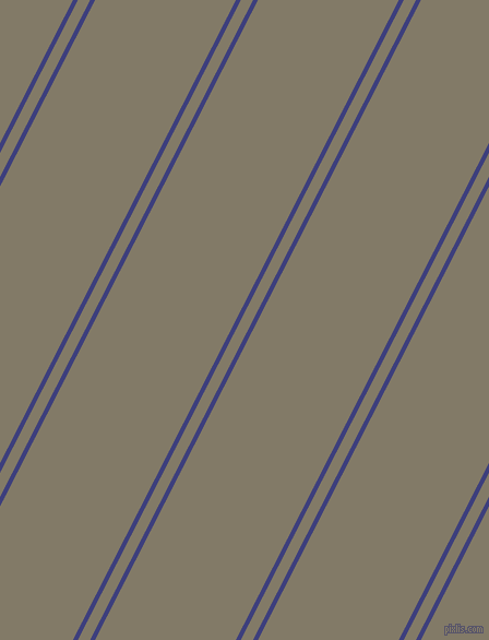 63 degree angles dual stripes line, 4 pixel line width, 10 and 115 pixels line spacing, Jacksons Purple and Arrowtown dual two line striped seamless tileable