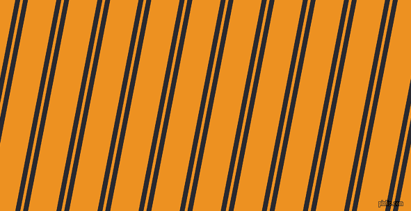 79 degree angle dual striped lines, 7 pixel lines width, 4 and 40 pixel line spacing, Jaguar and Carrot Orange dual two line striped seamless tileable