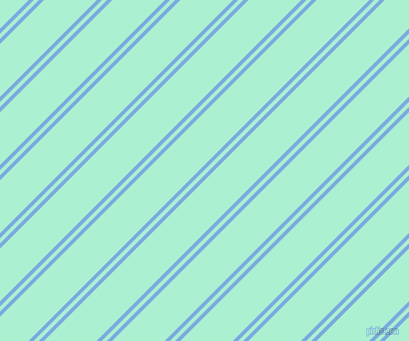 45 degree angle dual striped line, 4 pixel line width, 4 and 41 pixel line spacing, Jordy Blue and Magic Mint dual two line striped seamless tileable