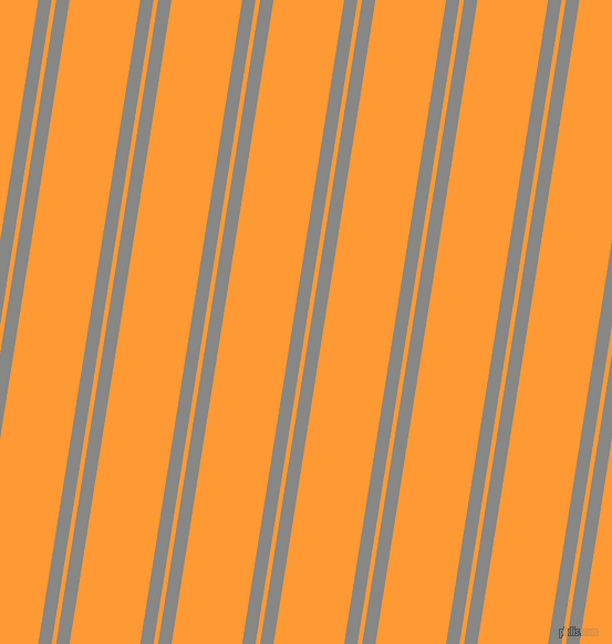 81 degree angle dual striped line, 12 pixel line width, 4 and 63 pixel line spacing, Jumbo and Neon Carrot dual two line striped seamless tileable