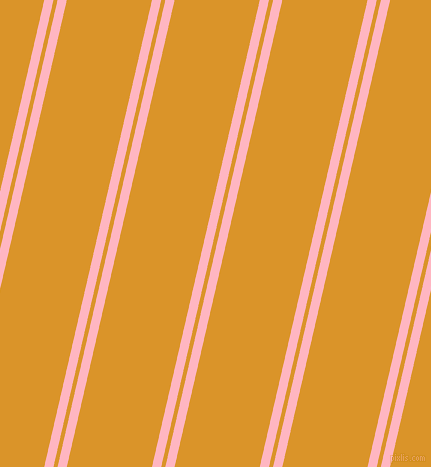 77 degree angle dual stripe lines, 9 pixel lines width, 4 and 83 pixel line spacing, Light Pink and Buttercup dual two line striped seamless tileable
