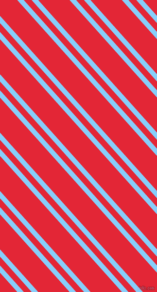 132 degree angles dual stripe lines, 10 pixel lines width, 12 and 48 pixels line spacing, Light Sky Blue and Alizarin dual two line striped seamless tileable