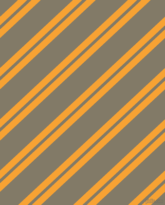 43 degree angles dual stripes lines, 13 pixel lines width, 6 and 45 pixels line spacing, Lightning Yellow and Arrowtown dual two line striped seamless tileable