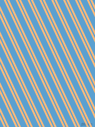 115 degree angles dual stripes line, 6 pixel line width, 4 and 19 pixels line spacing, Macaroni And Cheese and Picton Blue dual two line striped seamless tileable