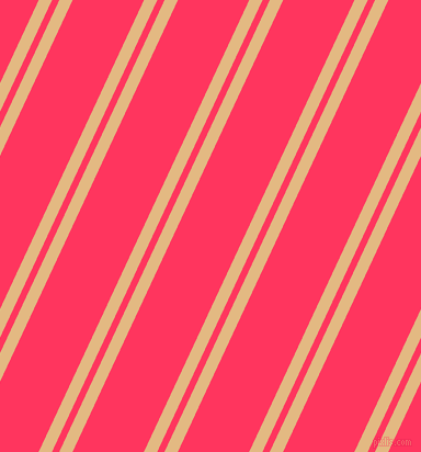 65 degree angle dual stripe line, 11 pixel line width, 6 and 59 pixel line spacing, Maize and Radical Red dual two line striped seamless tileable