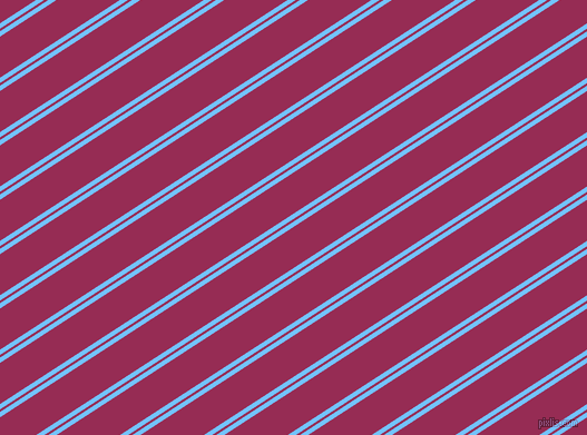 33 degree angle dual striped lines, 4 pixel lines width, 2 and 31 pixel line spacing, Maya Blue and Lipstick dual two line striped seamless tileable