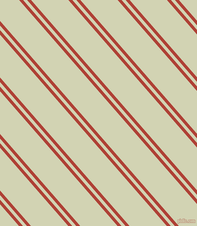 131 degree angles dual striped line, 6 pixel line width, 6 and 56 pixels line spacing, Medium Carmine and Orinoco dual two line striped seamless tileable