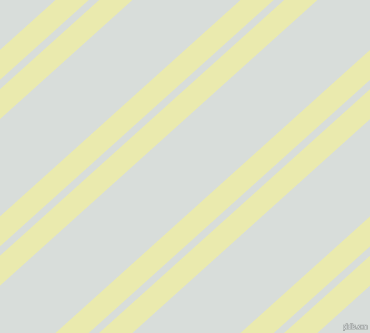 42 degree angle dual striped line, 32 pixel line width, 10 and 104 pixel line spacing, Medium Goldenrod and Mystic dual two line striped seamless tileable
