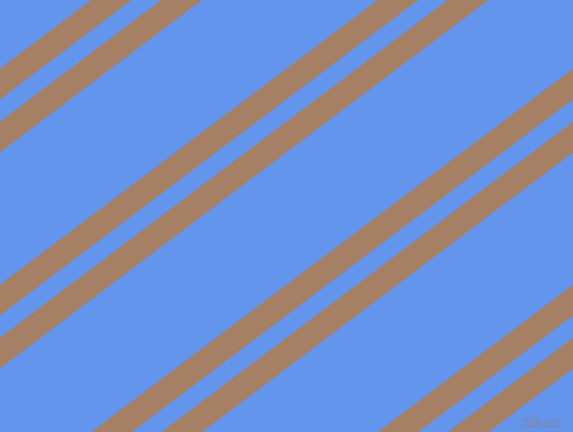 37 degree angles dual stripes lines, 22 pixel lines width, 16 and 95 pixels line spacing, Medium Wood and Cornflower Blue dual two line striped seamless tileable