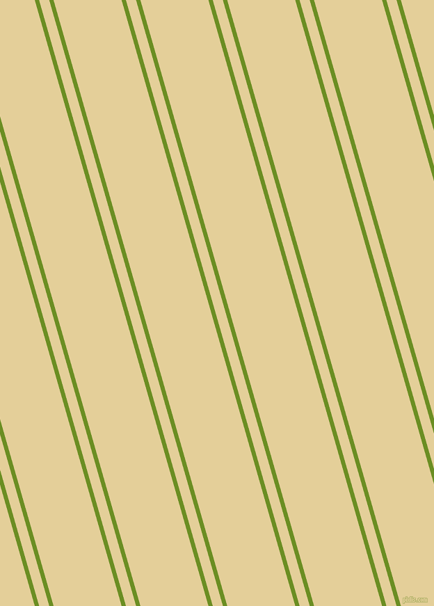 106 degree angles dual stripe lines, 6 pixel lines width, 14 and 94 pixels line spacing, Olive Drab and Double Colonial White dual two line striped seamless tileable