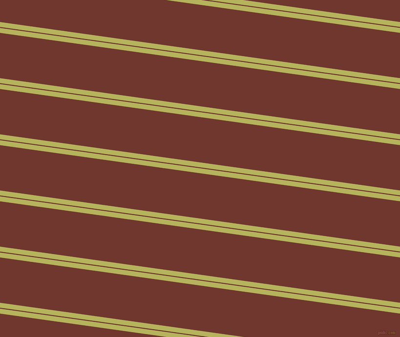 172 degree angles dual striped lines, 10 pixel lines width, 2 and 92 pixels line spacing, Olive Green and Mocha dual two line striped seamless tileable