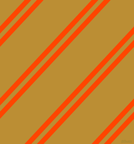 47 degree angle dual striped lines, 17 pixel lines width, 14 and 121 pixel line spacing, Orange Red and Hokey Pokey dual two line striped seamless tileable