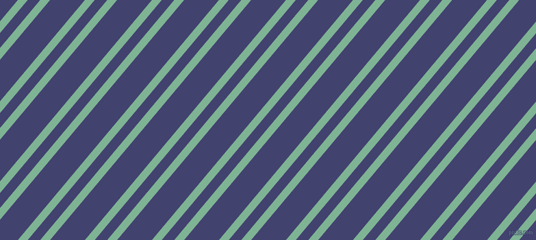 50 degree angle dual stripe line, 11 pixel line width, 14 and 39 pixel line spacing, Padua and Corn Flower Blue dual two line striped seamless tileable