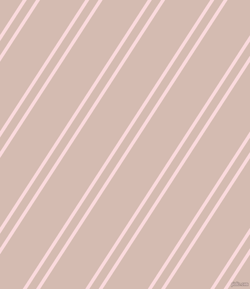 57 degree angle dual striped line, 7 pixel line width, 16 and 78 pixel line spacing, Pale Pink and Wafer dual two line striped seamless tileable